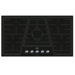 Defy Gas Hob 5 Burner 900mm on Glass – DHG931