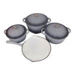 Royal Homeware 7pce Cast Iron Pot Set (CP-07GREY)